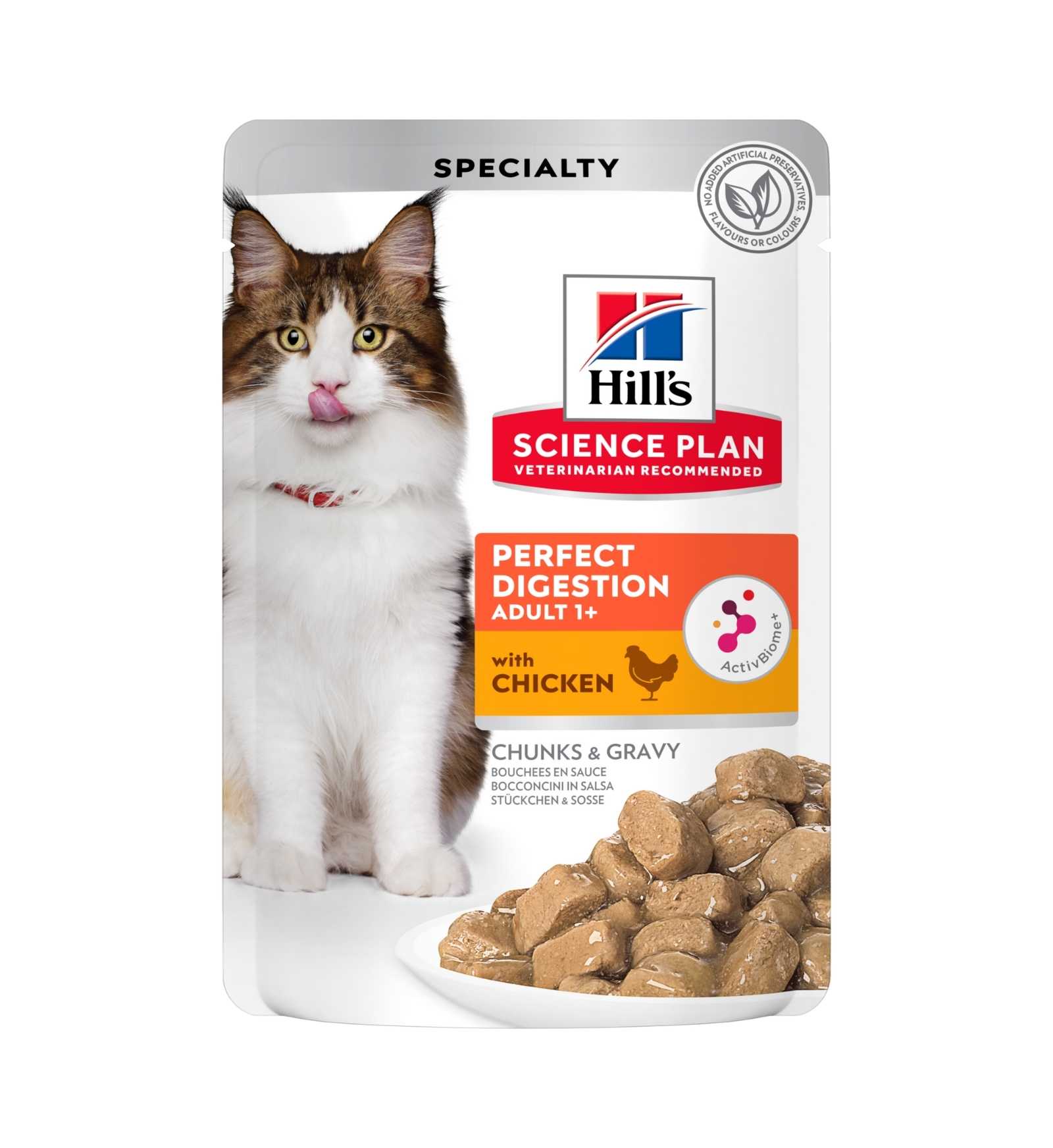 HILL'S SCIENCE PLAN GATTO ADULT 1 + PERFECT DIGESTION AL POLLO DA 85 GR IN BUSTA