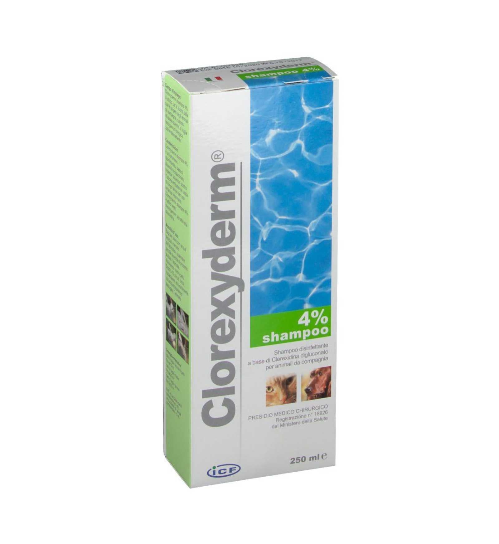 ICF CANE E GATTO CLOREXYDERM SHAMPOO 4% DA 250 ML