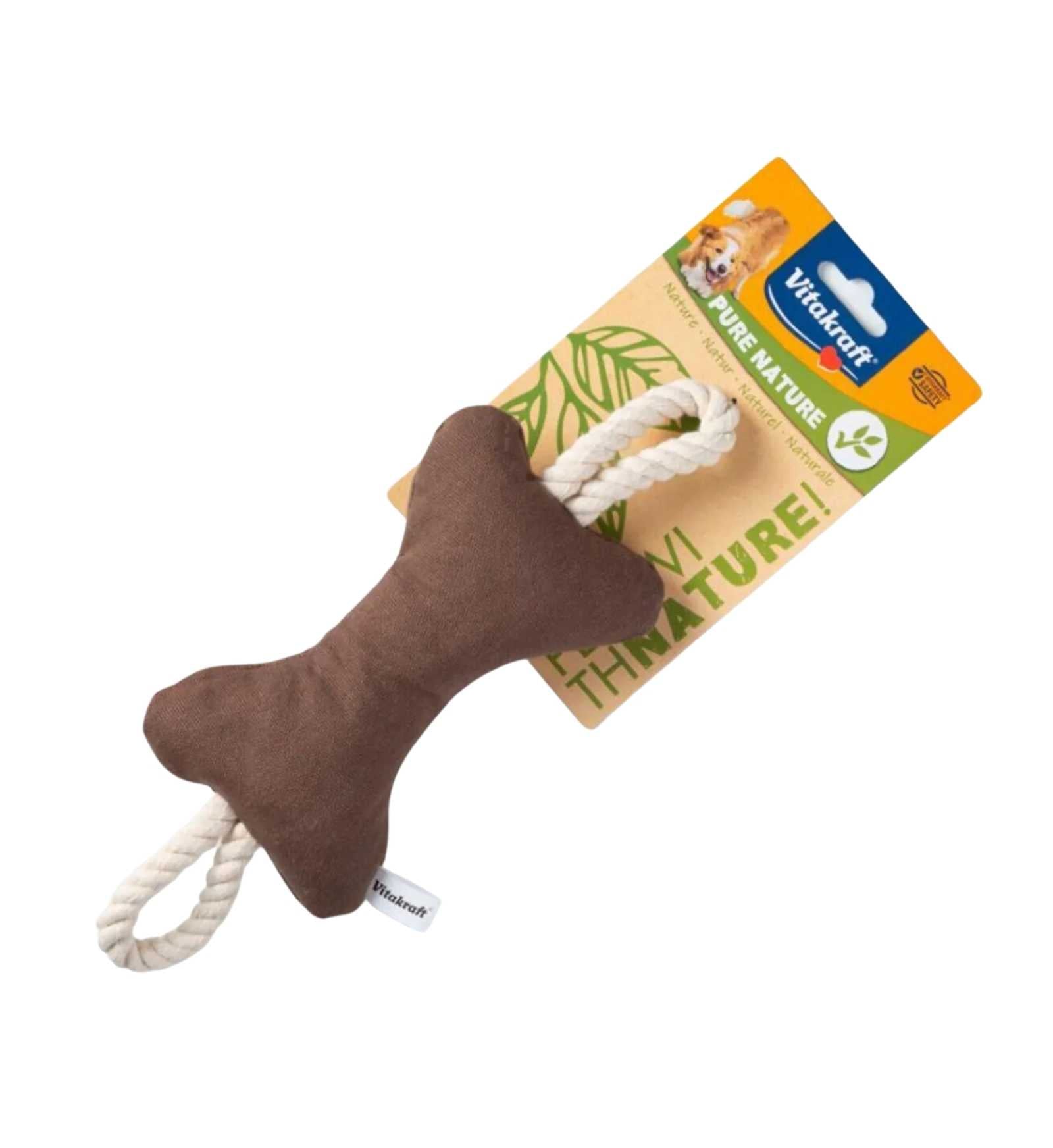 VITAKRAFT CANE GIOCO PURE NATURE OSSO CON CORDA