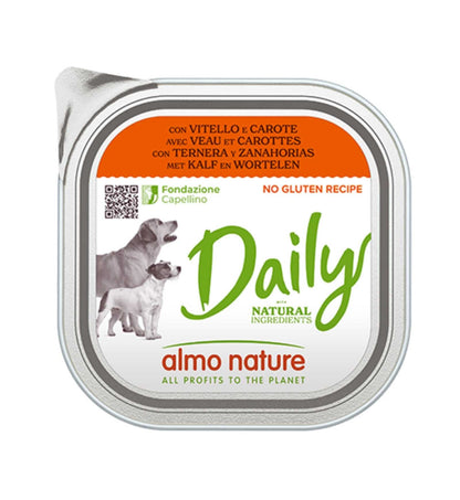 ALMO NATURE CANE DAILYMENU CON VITELLO E CAROTE IN VASCHETTA