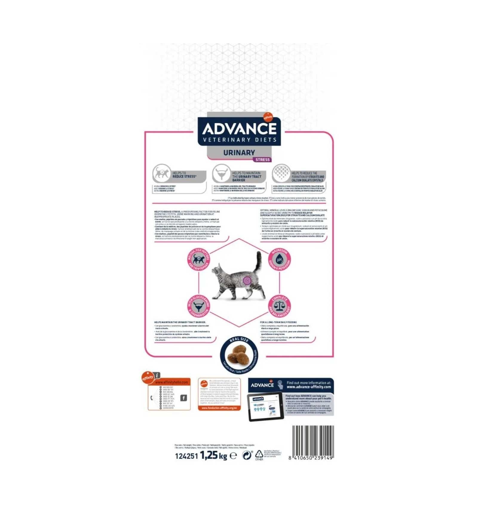 AFFINITY GATTO ADVANCE VETERINARY DIETS URINARY STRESS DA 1,25 KG