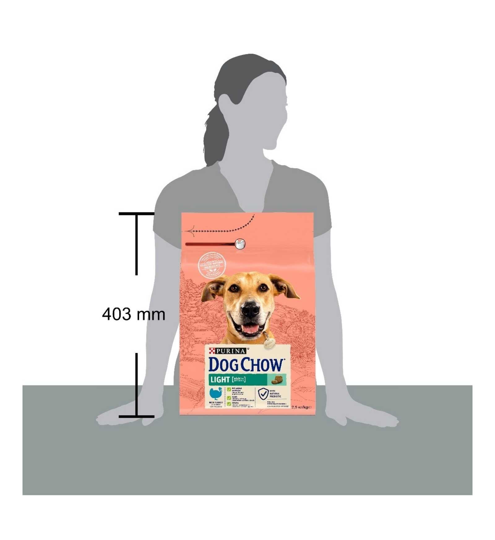 PURINA CHOW DOG TONUS CANE ADULT MEDIUM LIGHT AL TACCHINO
