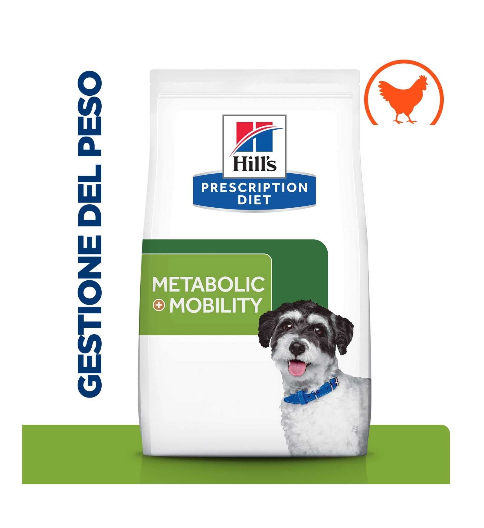 HILL'S  PRESCRIPTION DIET CANE  WEIGHT J/D METABOLIC + MOBILITY POLLO 12KG