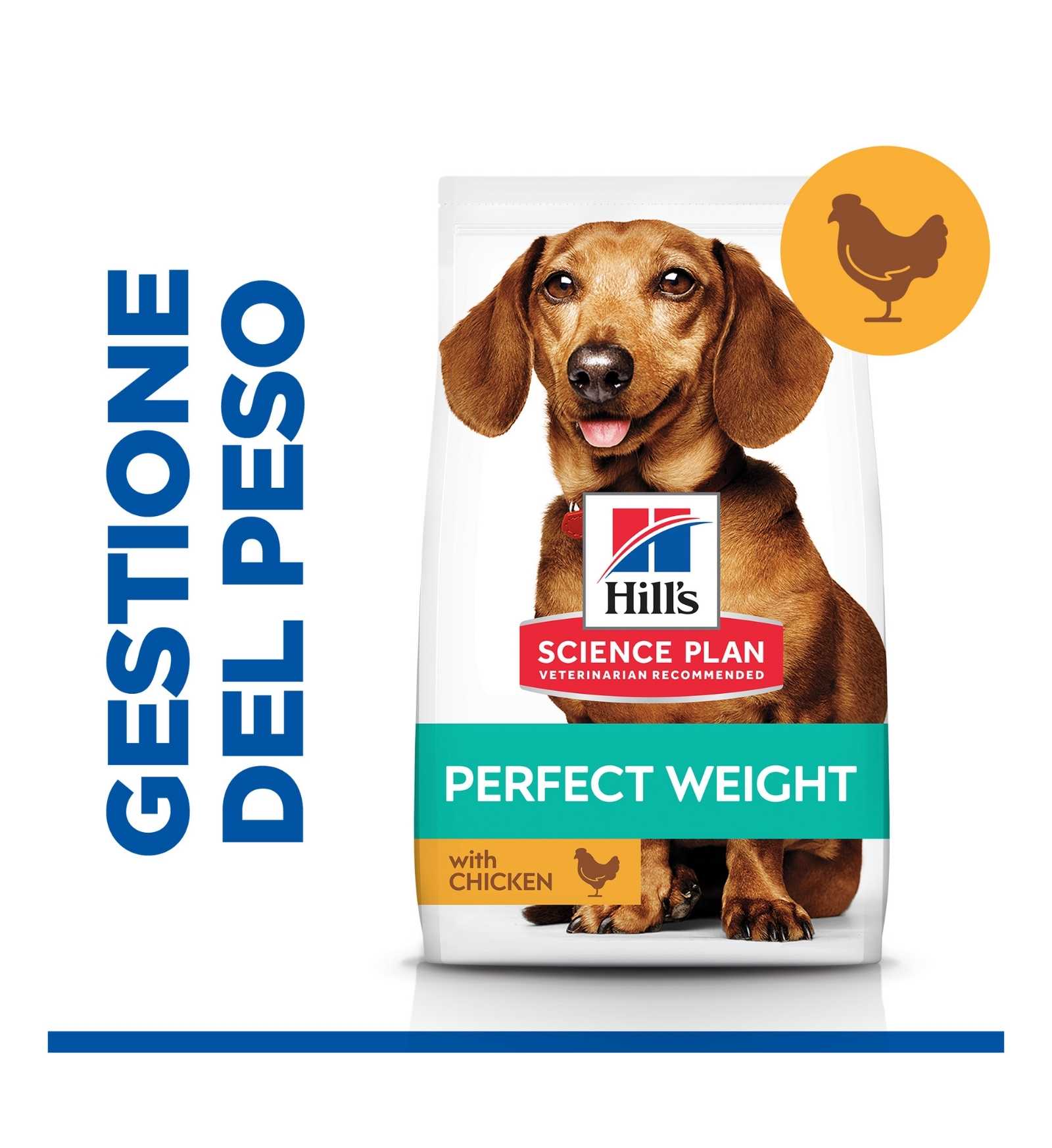 HILL'S SCIENCE PLAN CANE ADULT SMALL & MINI PERFECT WEIGHT AL POLLO DA 1,5 KG