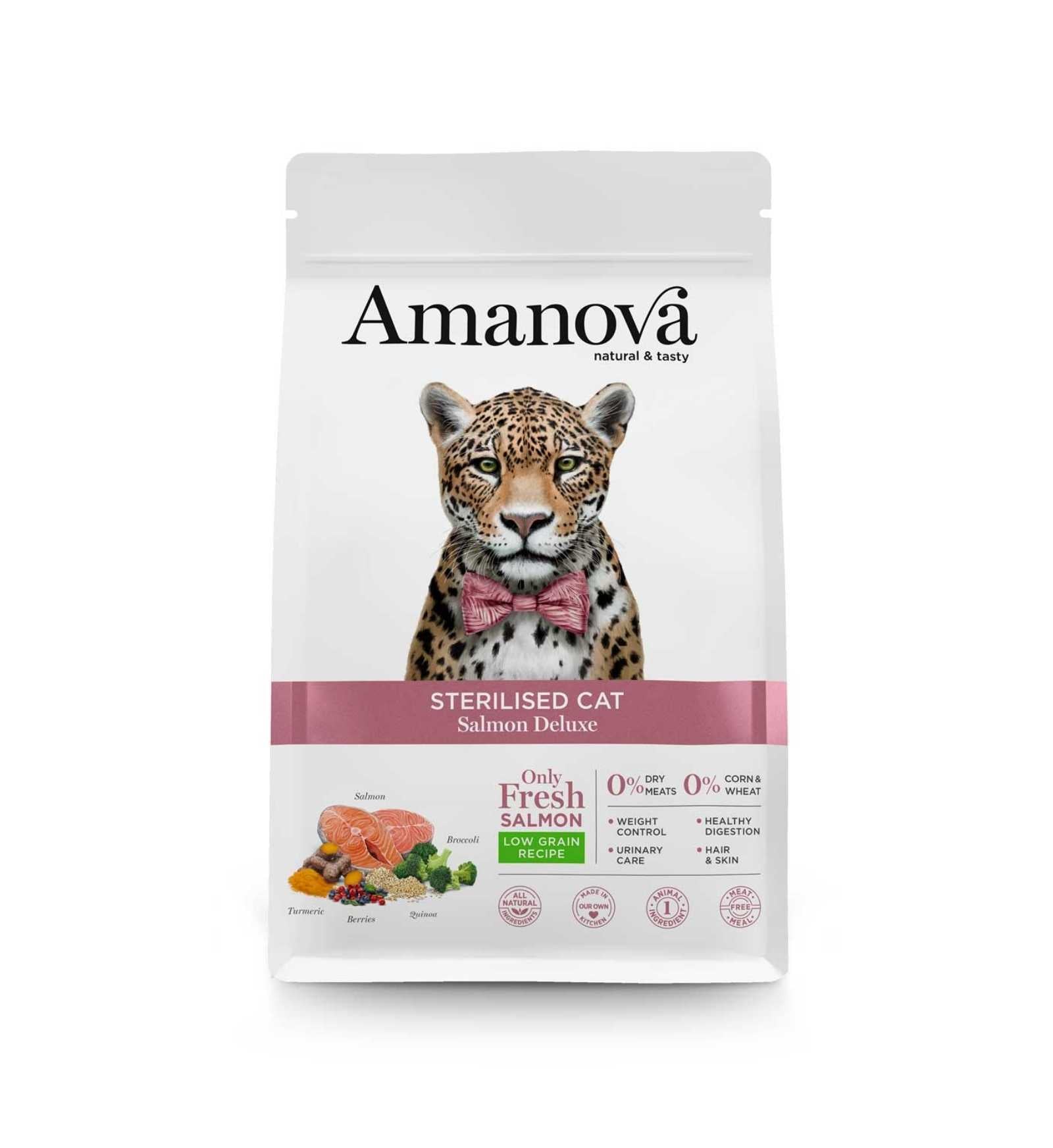 AMANOVA GATTO STERILIZZATO SENSITIVE SALMONE DELUXE AMANOVA GATTO STERILIZZATO SENSITIVE SALMONE DELUXE