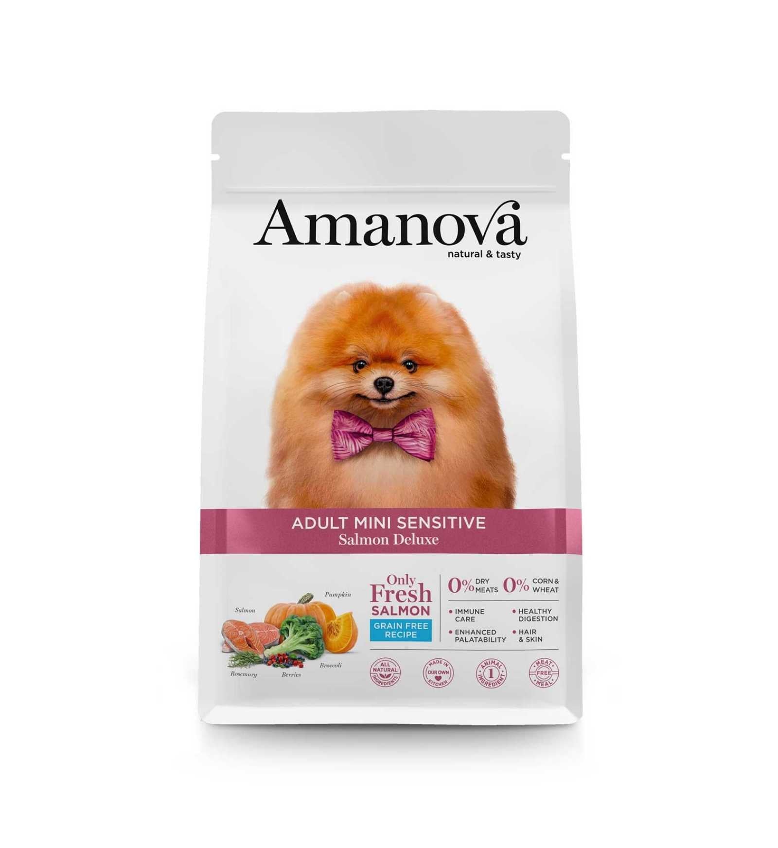 AMANOVA CANE ADULT MINI SENSITIVE SALMONE DELUXE