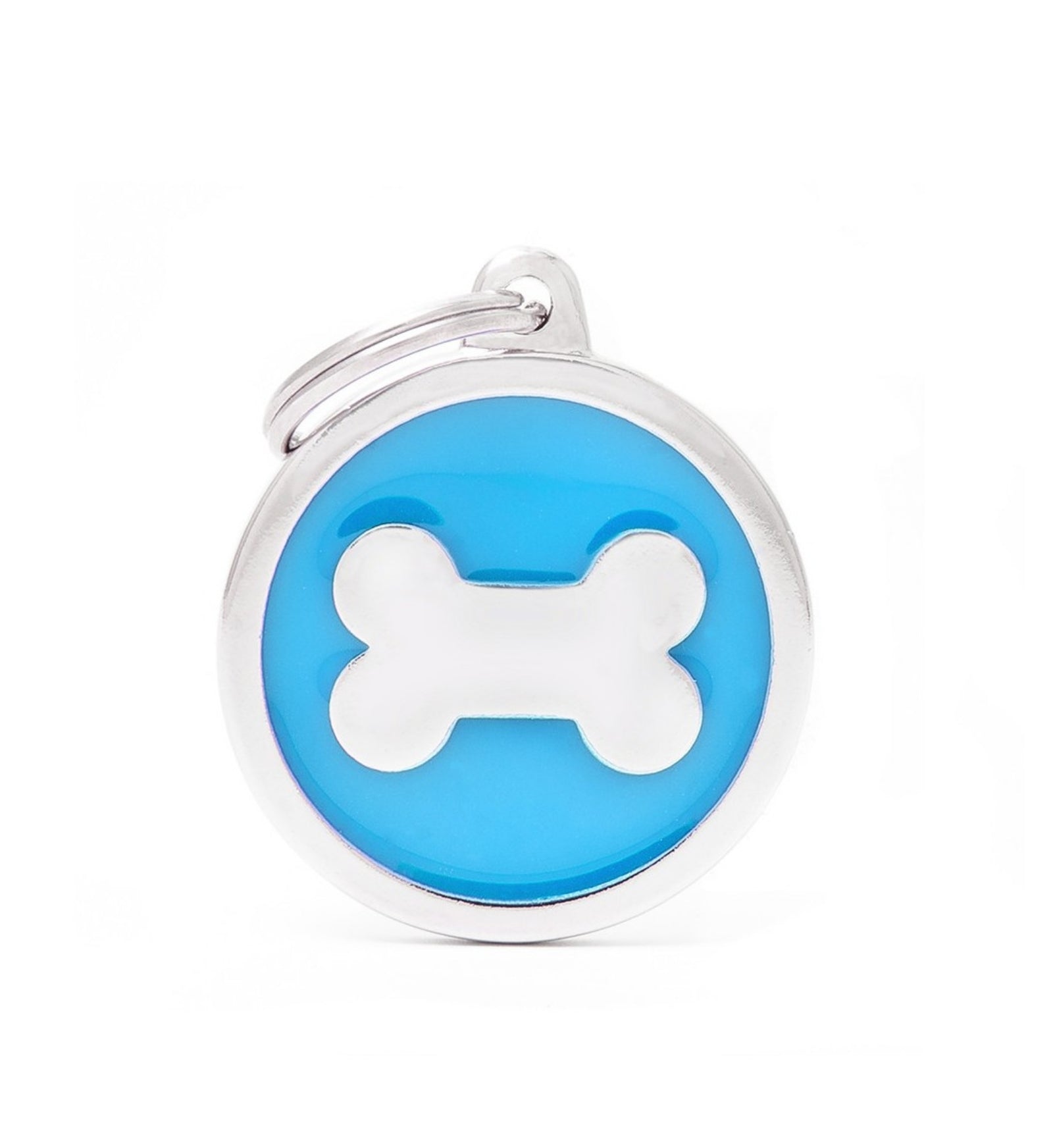 MEDAGLIETTA CERCHIO BIG BLU OSSO