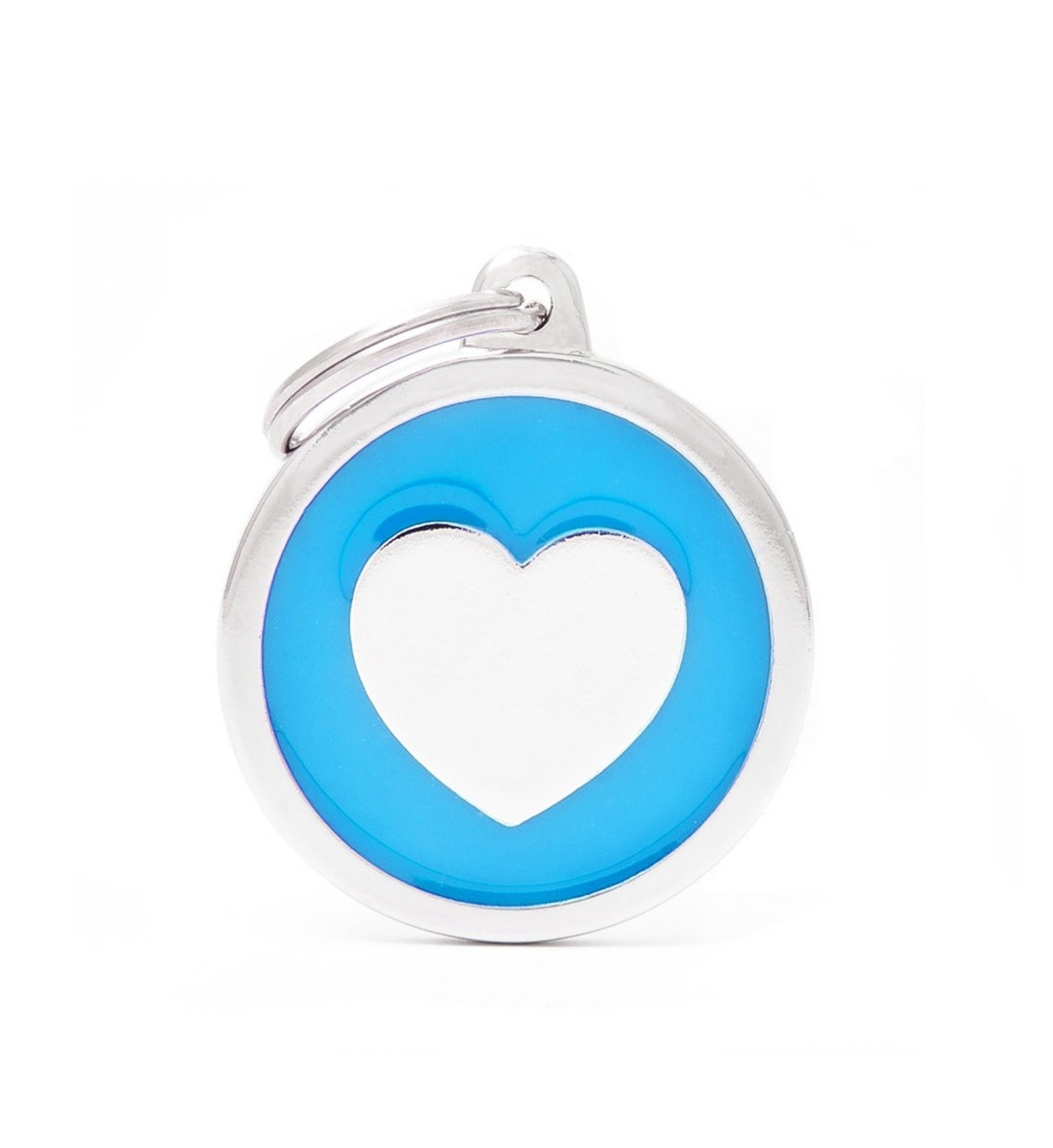 MEDAGLIETTA CERCHIO BIG BLU CUORE