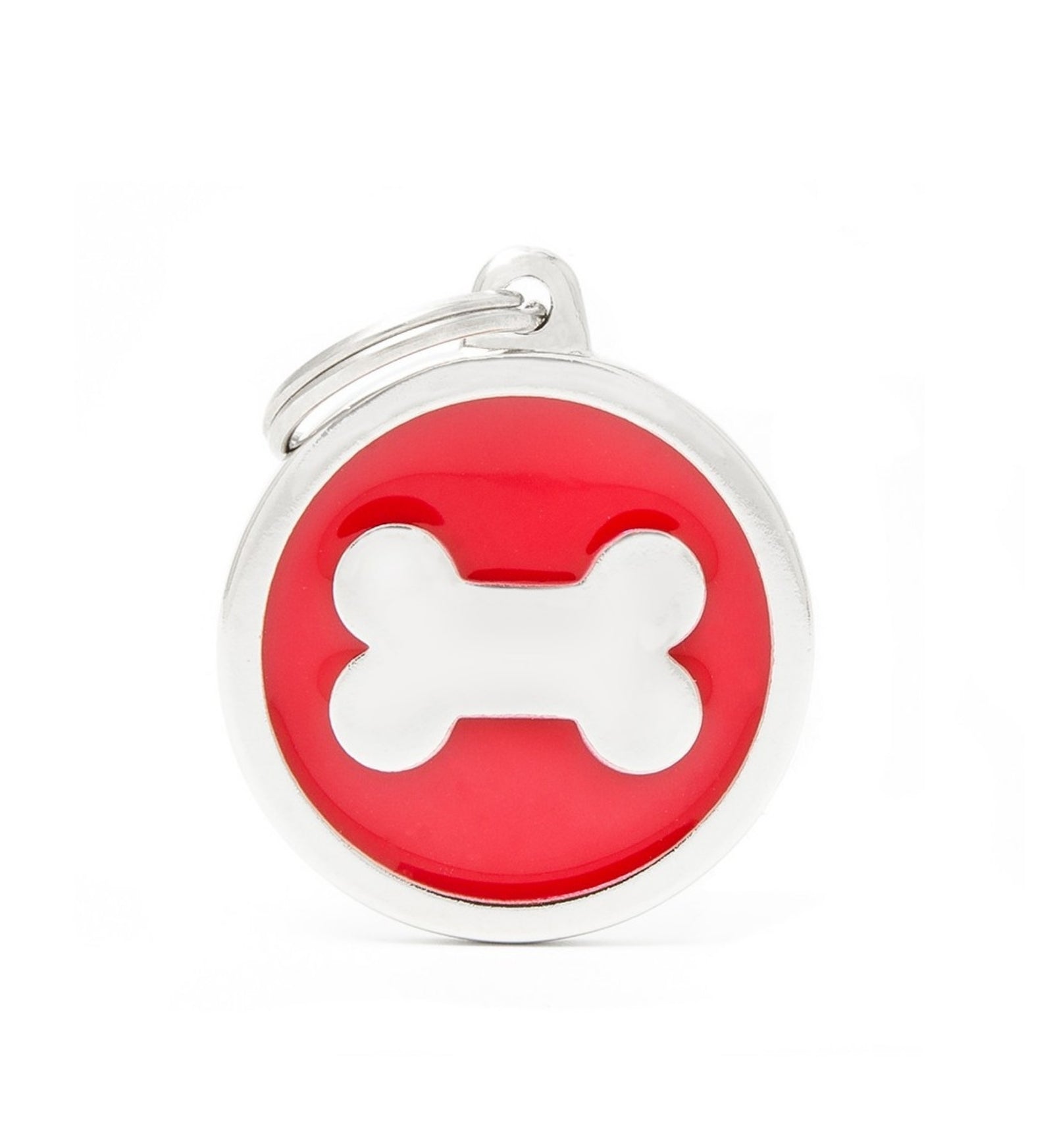 MEDAGLIETTA CERCHIO BIG ROSSO OSSO