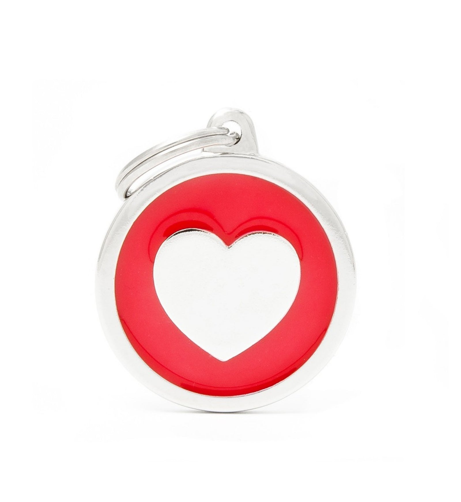 MEDAGLIETTA CERCHIO BIG ROSSO CUORE