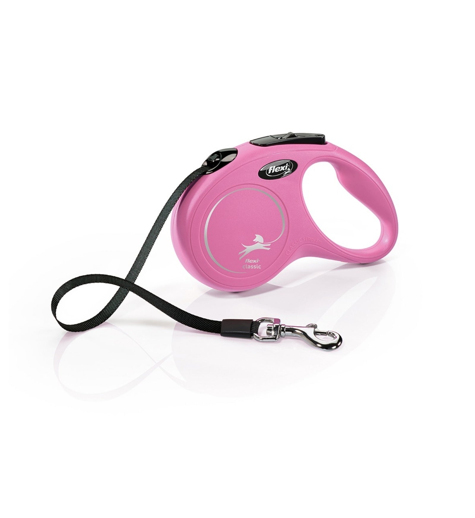 FLEXI CANE GUINZAGLIO NEW CLASSIC FETTUCCIA S 5M MAX 15 KG ROSA