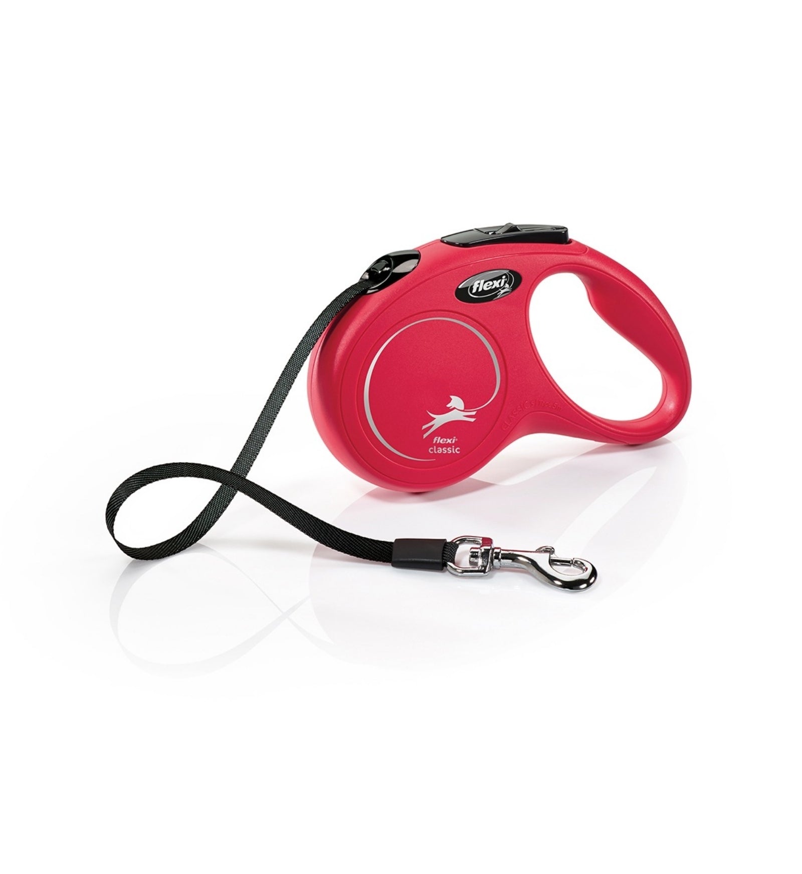 FLEXI CANE GUINZAGLIO NEW CLASSIC FETTUCCIA S 5M ROSSO
