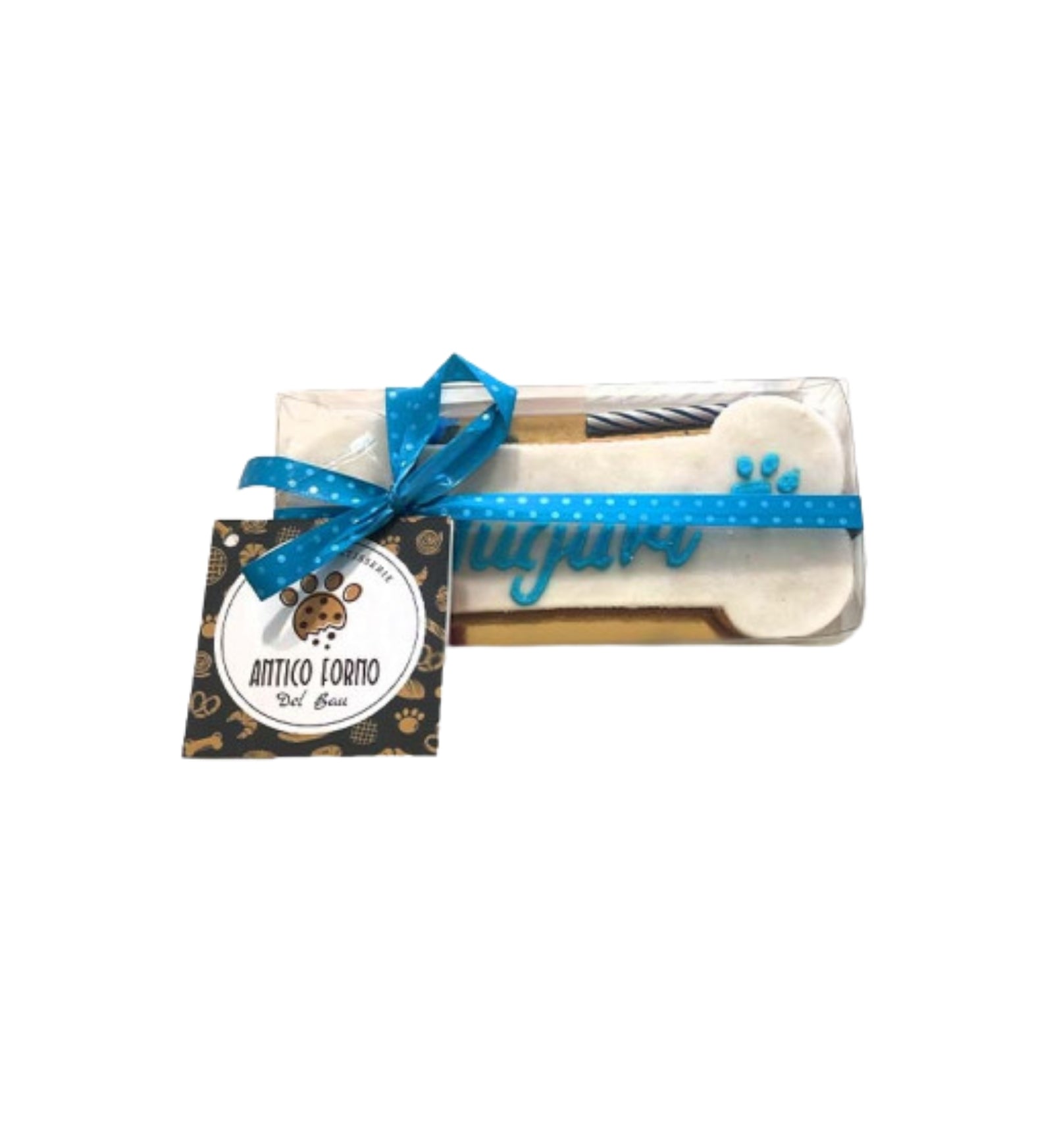 DEL BAU CANE SNACK OSSO AUGURI BLU