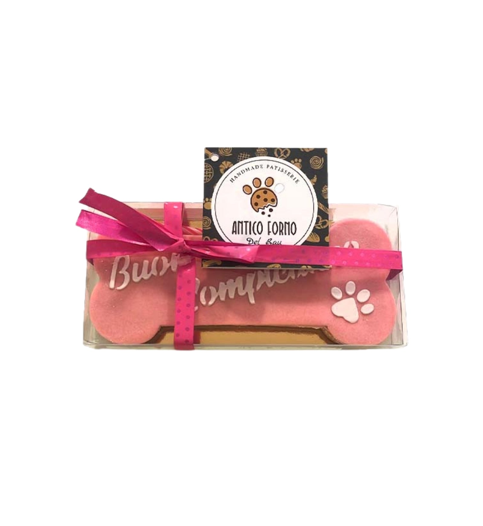 DEL BAU CANE SNACK OSSO AUGURI ROSA
