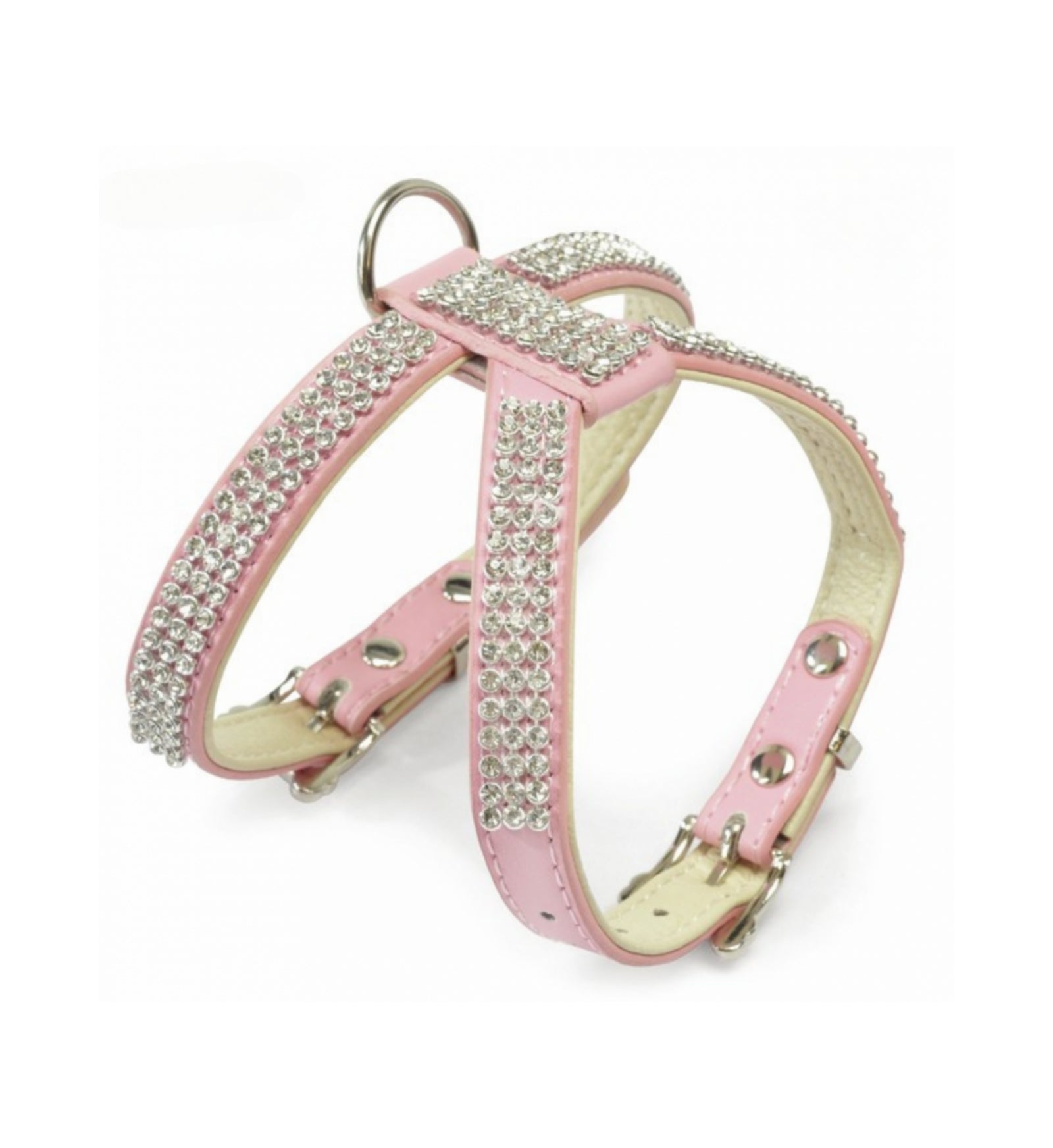 PETTORINA C/STRASS TG LARGE ROSA