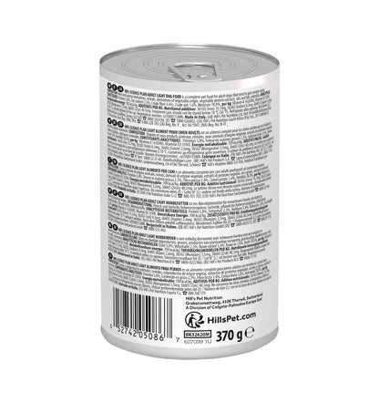 HILL'S SCIENCE PLAN CANE ADULT LIGHT AL POLLO DA 370G IN LATTINA