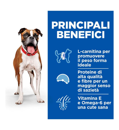 HILL'S SCIENCE PLAN CANE ADULT LIGHT AL POLLO DA 370G IN LATTINA