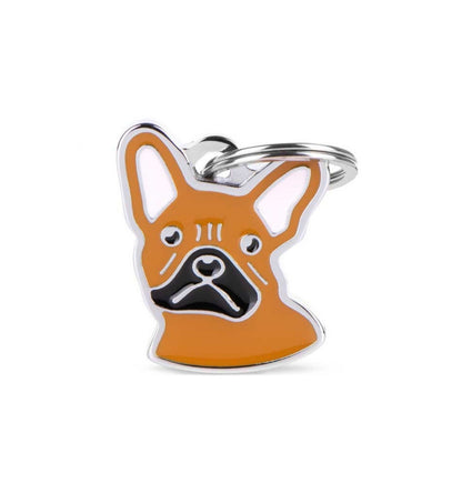 MEDAGLIETTA BULLDOG FRANCESE FULVO