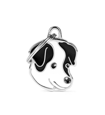 MEDAGLIETTA JACK RUSSEL BIANCO E NERO