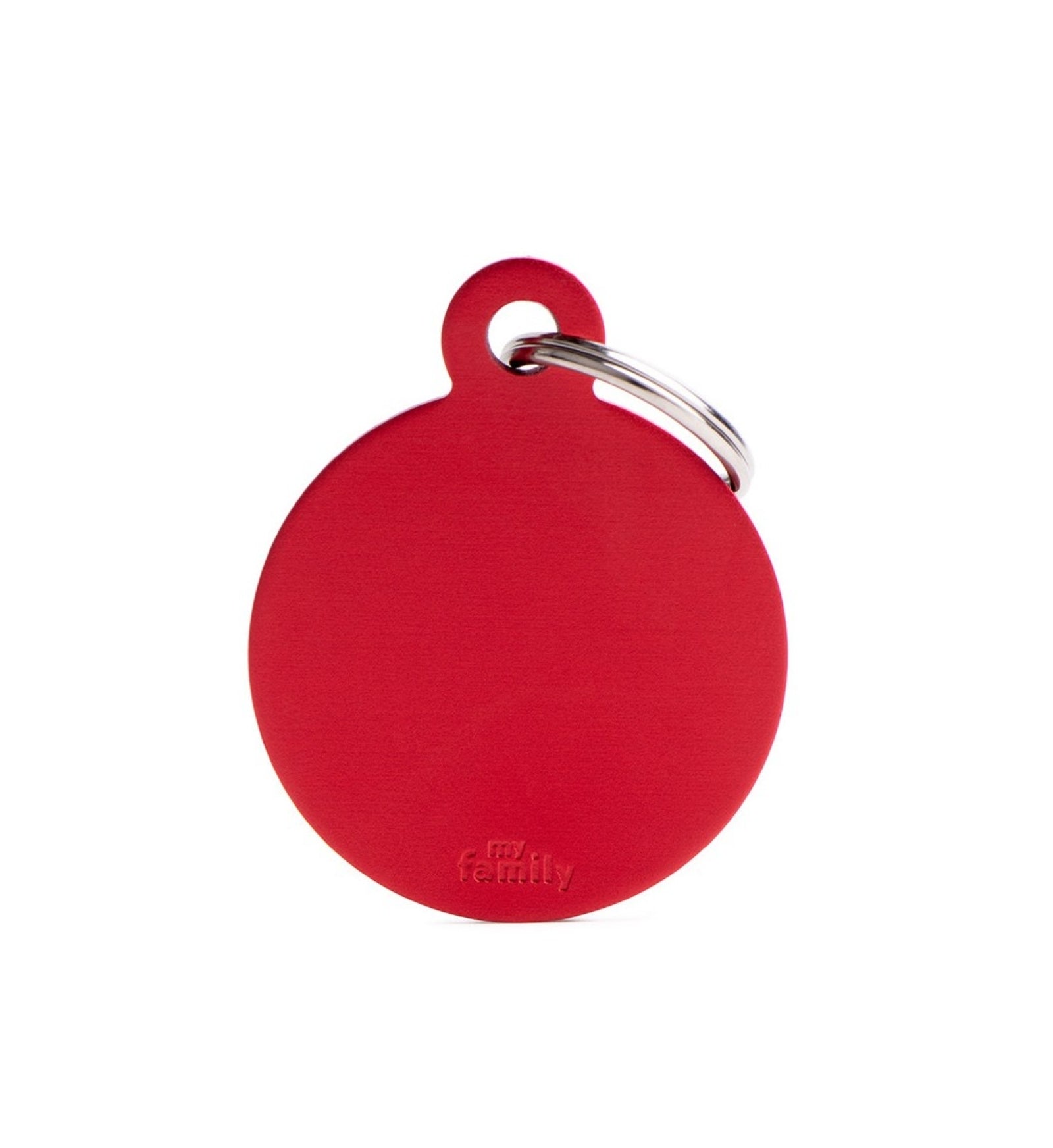 MEDAGLIETTA CERCHIO GRANDE ROSSO ALLUMINIO