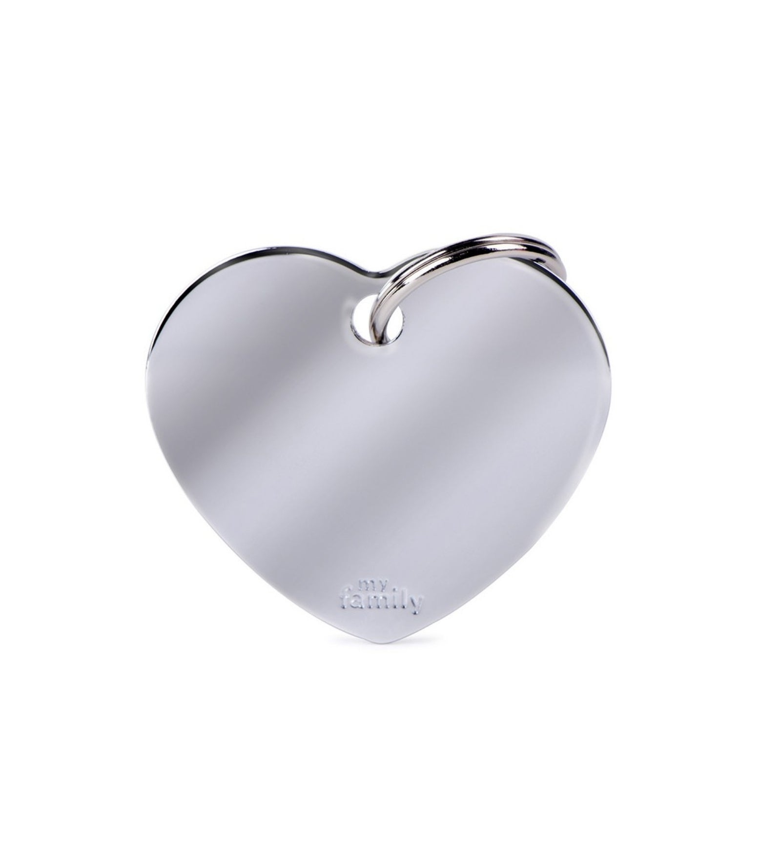 MEDAGLIETTA CUORE GRANDE CROMATO