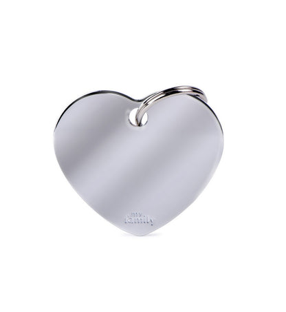 MEDAGLIETTA CUORE GRANDE CROMATO