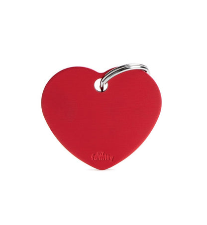 MEDAGLIETTA CUORE GRANDE ROSSO ALLUMINIO