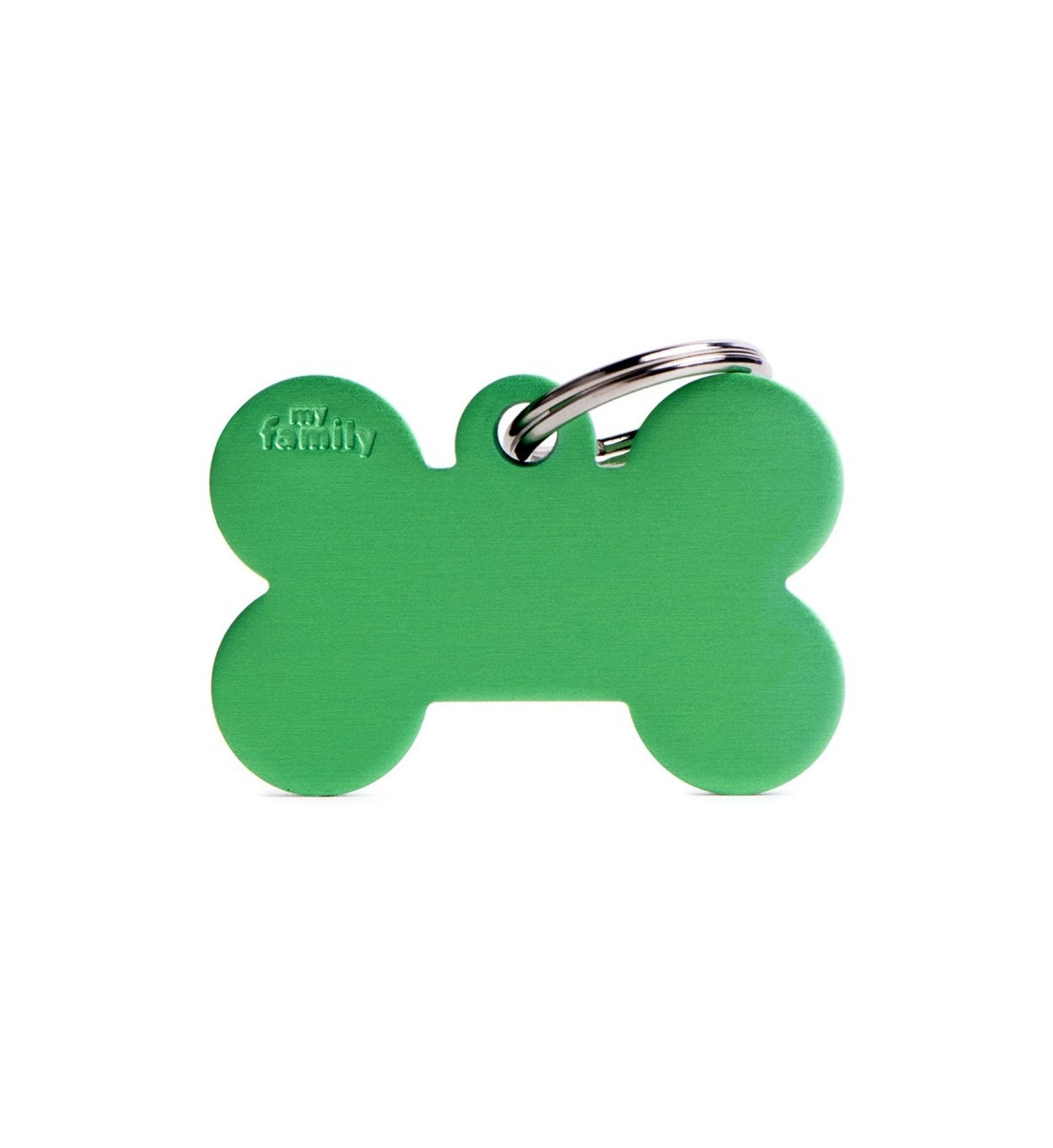 MEDAGLIETTA OSSO GRANDE VERDE ALLUMINIO