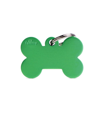 MEDAGLIETTA OSSO GRANDE VERDE ALLUMINIO