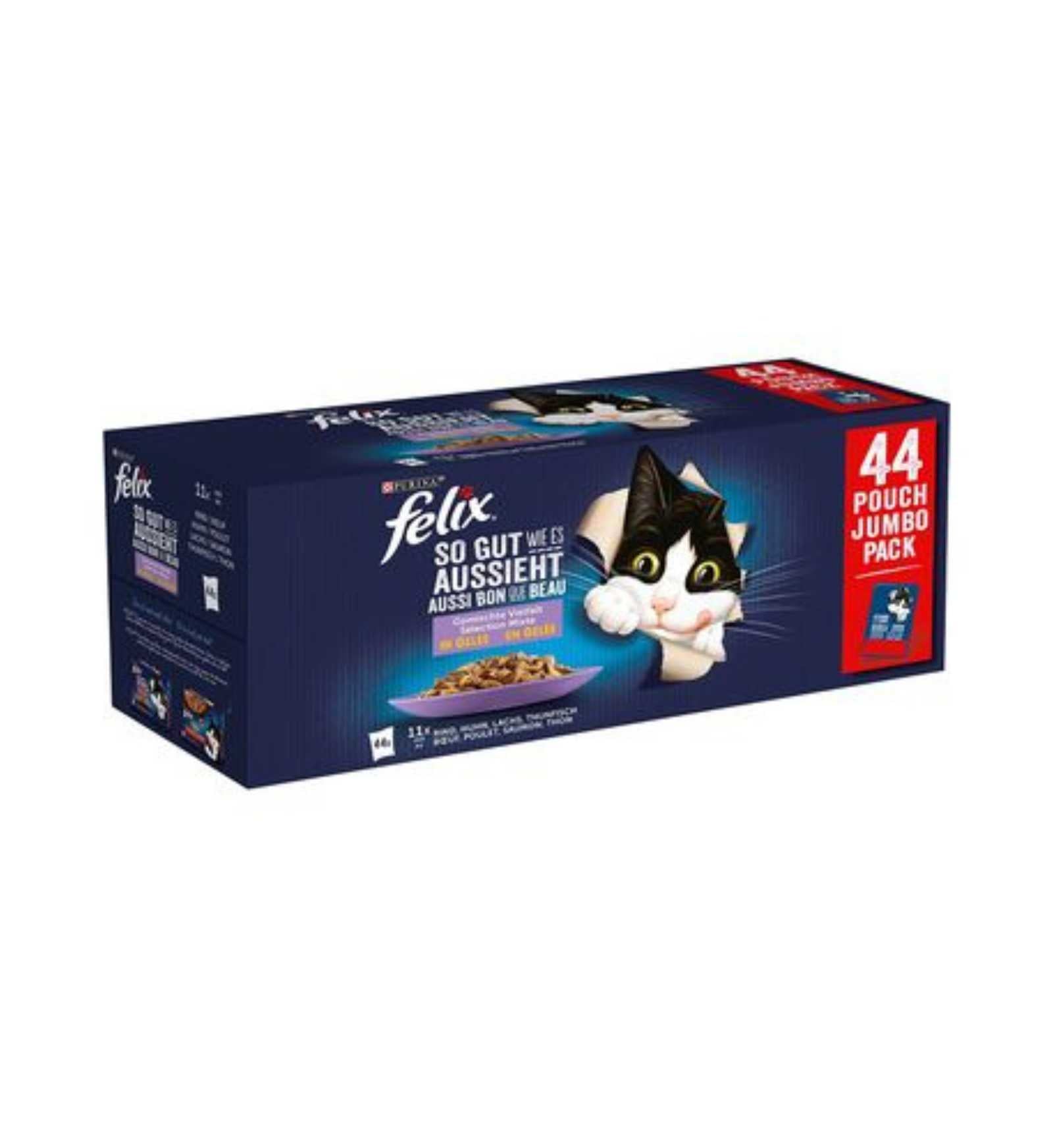 PURINA FELIX AGAIL GATTO GHIOTTONERIE SELEZIONI SAPORITE 44 BUSTE DA 8 ...