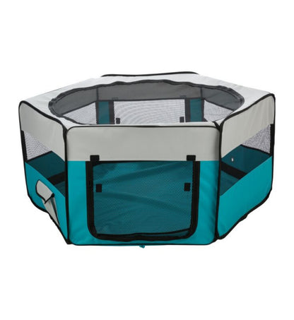 TRIXIE RECINTO PER CUCCIOLI IN NYLON BLU GRIGIO 130 X 55 CM
