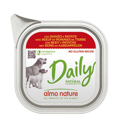 ALMO NATURE CANE DAILYMENU CON MANZO E PATATE IN VASCHETTA