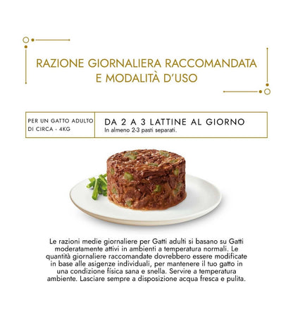 PURINA GOURMET GOLD GATTO TORTINI AL MANZO E POMODORI DA 85 GR IN LATTINA
