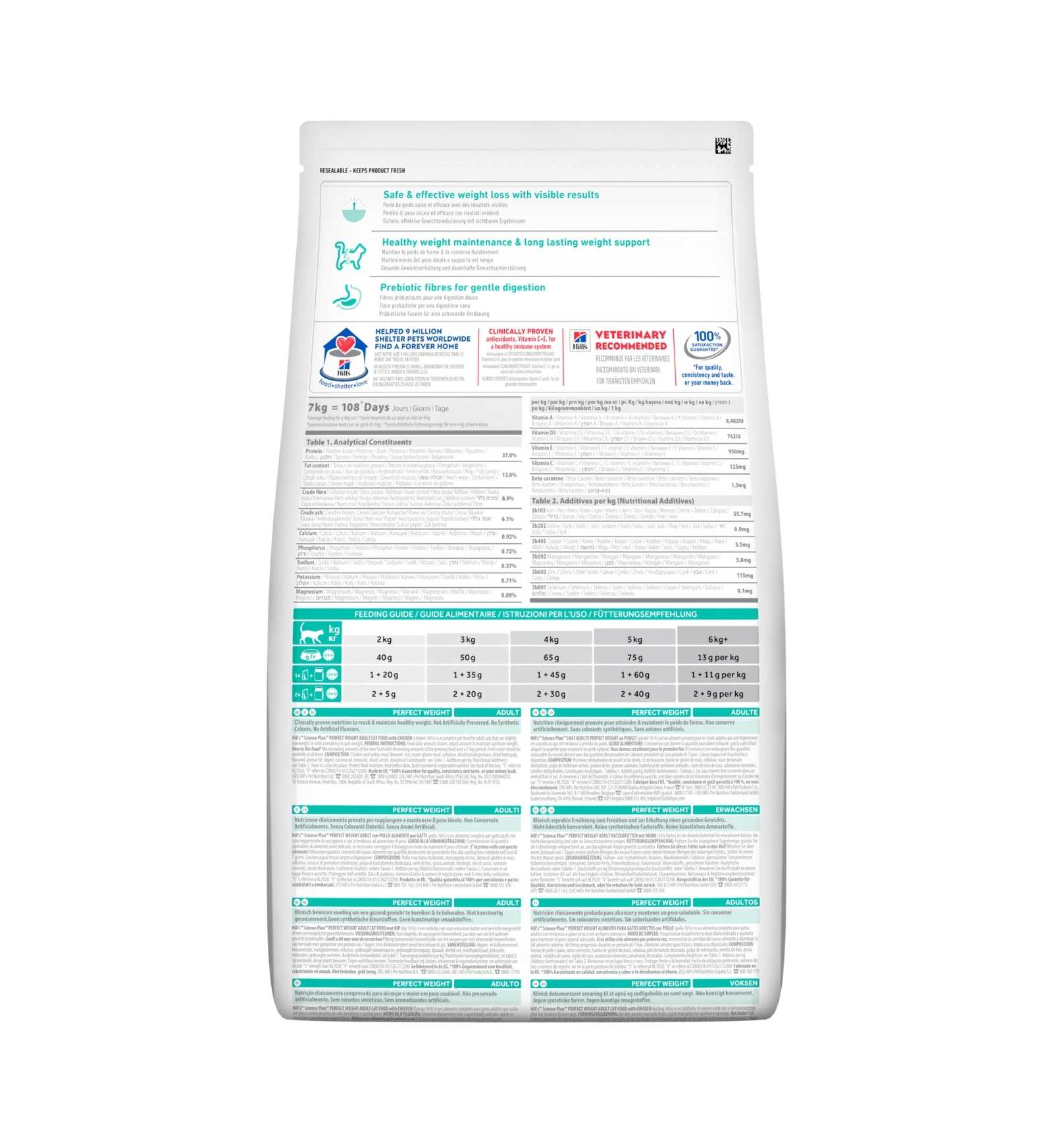 HILL'S SCIENCE PLAN GATTO ADULT PERFECT WEIGHT AL POLLO DA 1,5 KG