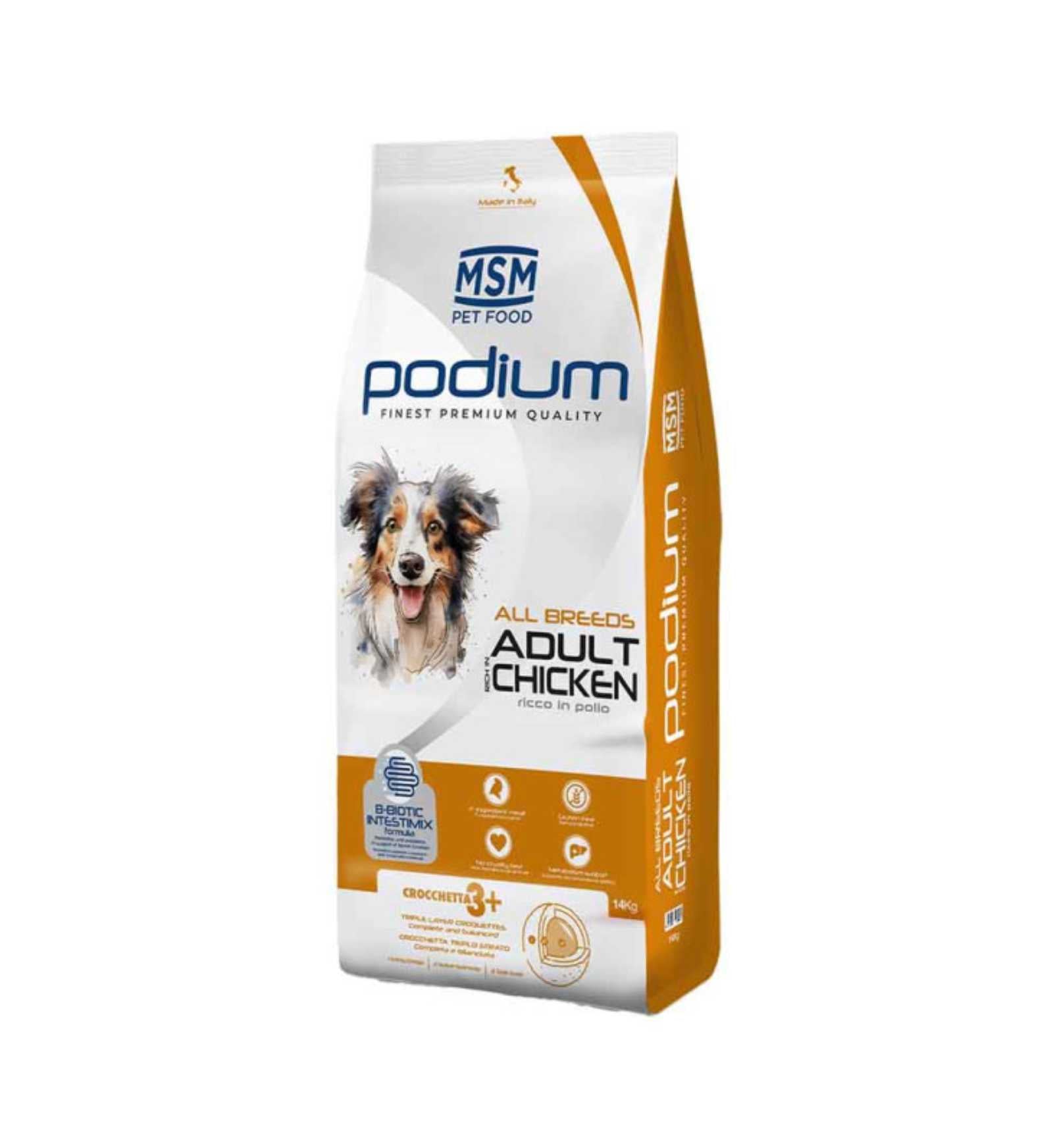 PODIUM CANE ADULT CON POLLO DA 14 KG