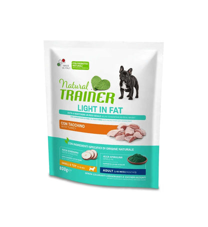NATURAL TRAINER CANE ADULT SMALL & TOY LIGHT IN FAT CON TACCHINO