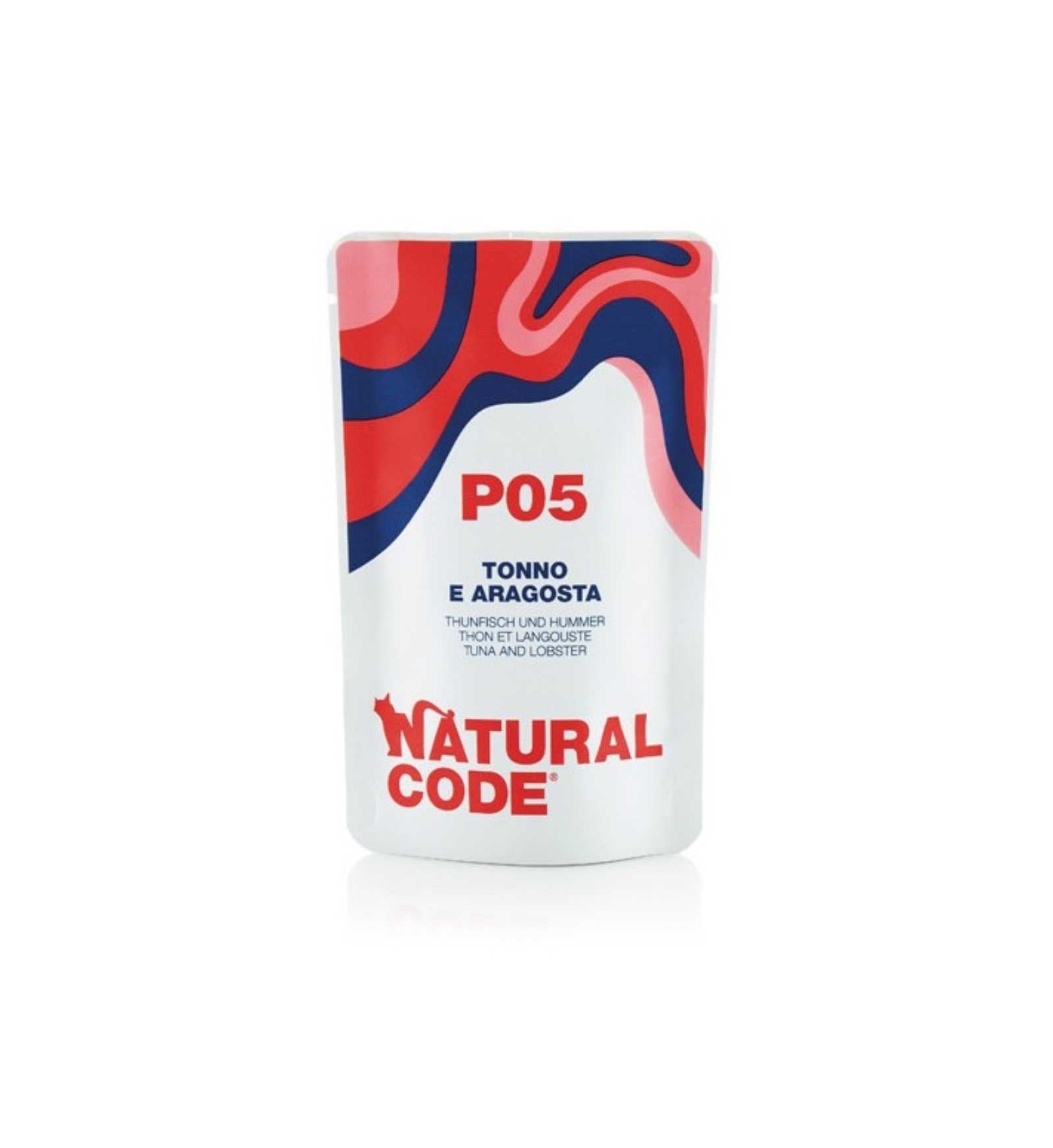 NATURAL CODE GATTO P05 TONNO E ARAGOSTA IN ACQUA DI COTTURA DA 70 GR IN BUSTA
