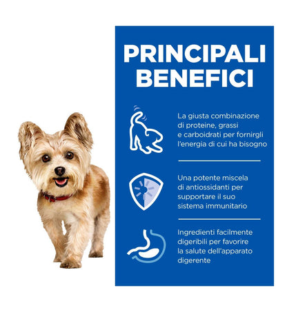 HILL'S SCIENCE PLAN CANE MATURE SMALL & MINI MOUSSE AL MANZO DA 200 GR IN LATTINA
