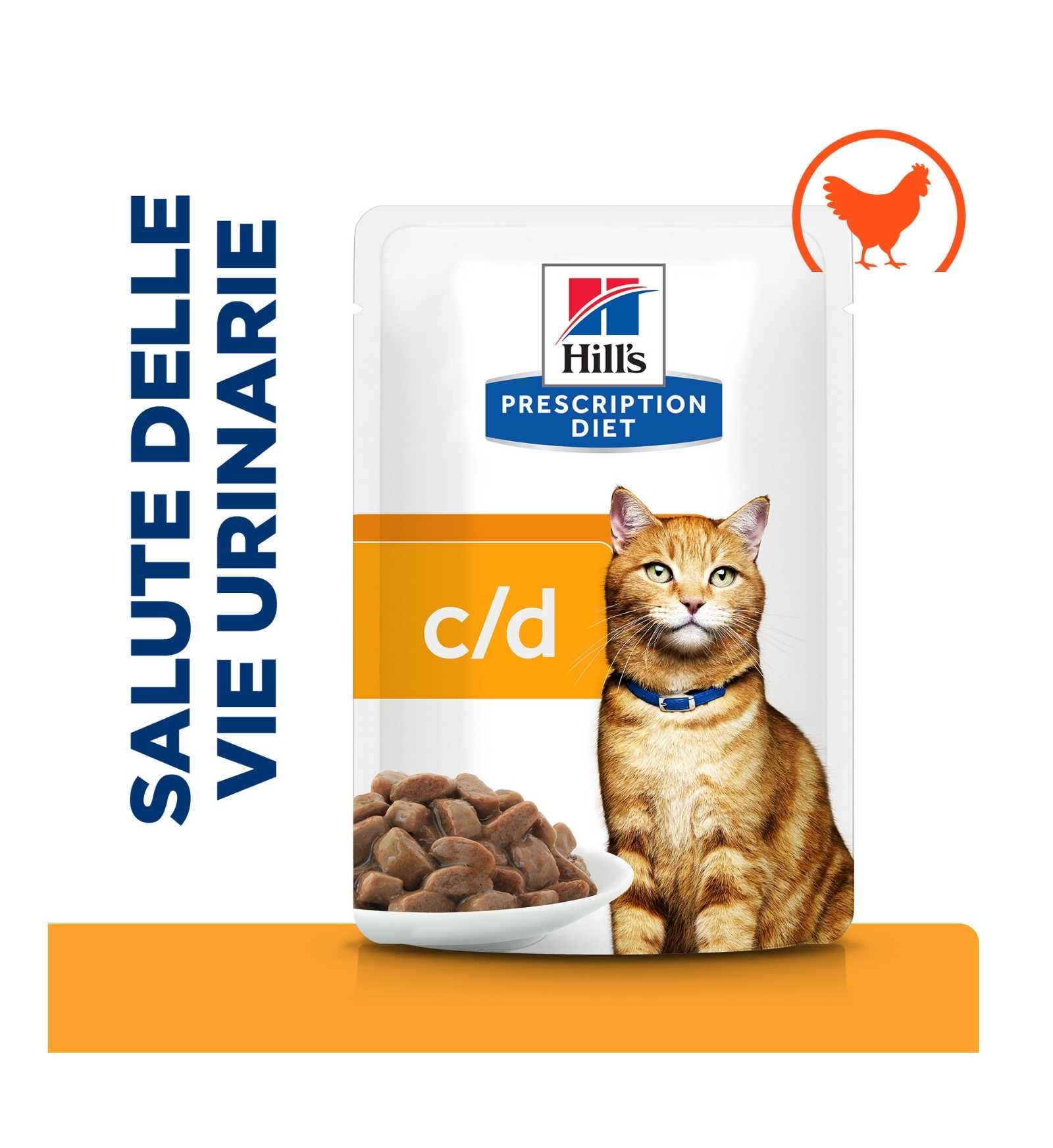 HILL'S PRESCRIPTION DIET GATTO C/D URINARY AL POLLO DA 85 GR IN BUSTA