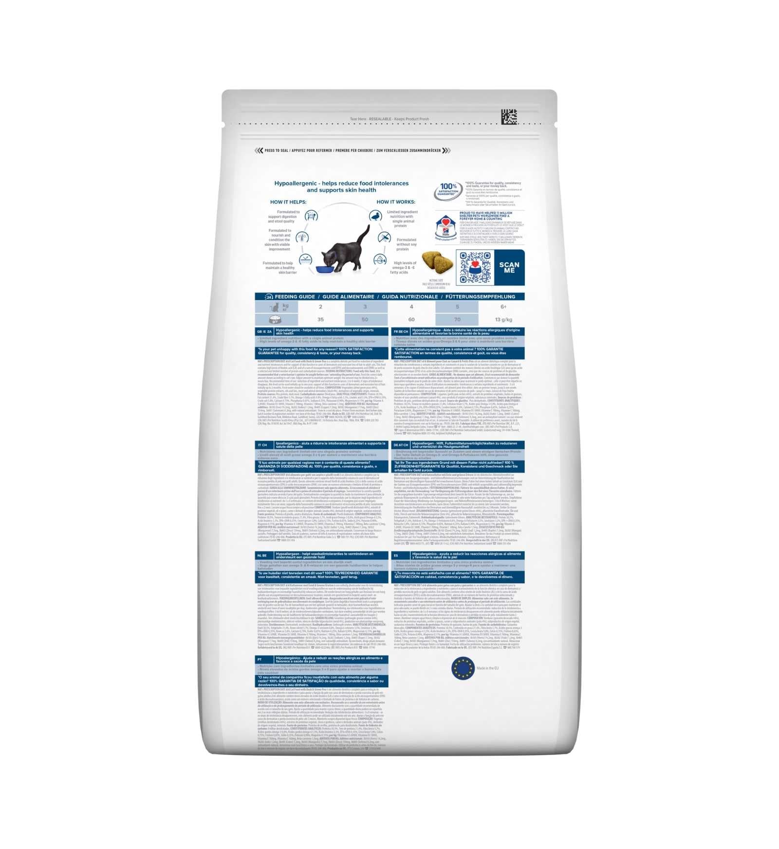 HILL'S PRESCRIPTION DIET GATTO D/D ANATRA E PISELLI DA 1,5 KG