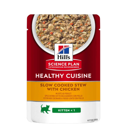 HILL'S SCIENCE PLAN GATTO KITTEN HEALTY CUISINE POLLO E VERDURE DA 80 GR IN BUSTA