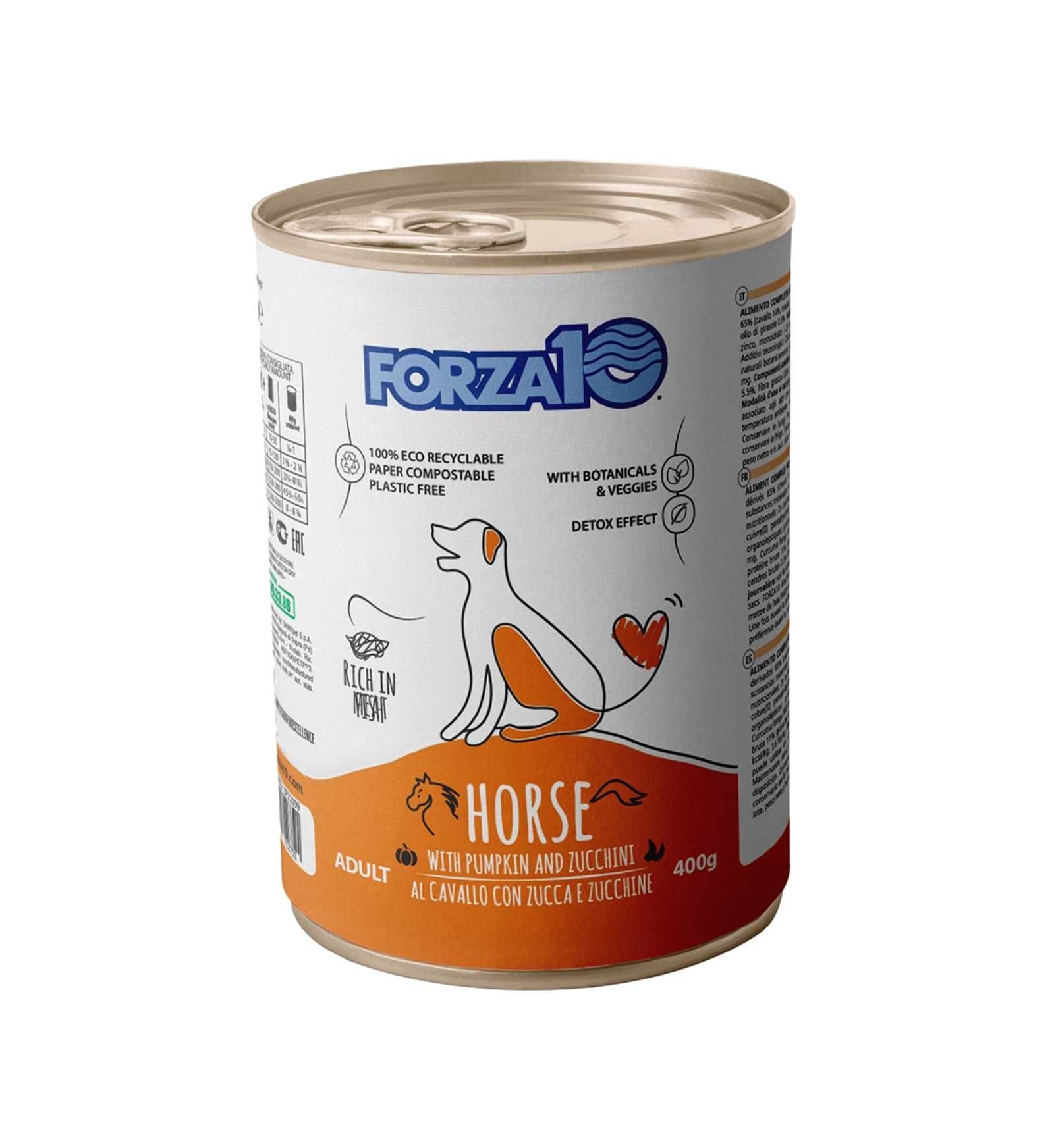 FORZA 10 CANE ADULT MANTENIMENTO CAVALLO CON ZUCCA E ZUCCHINE DA 400 GR IN LATTINA