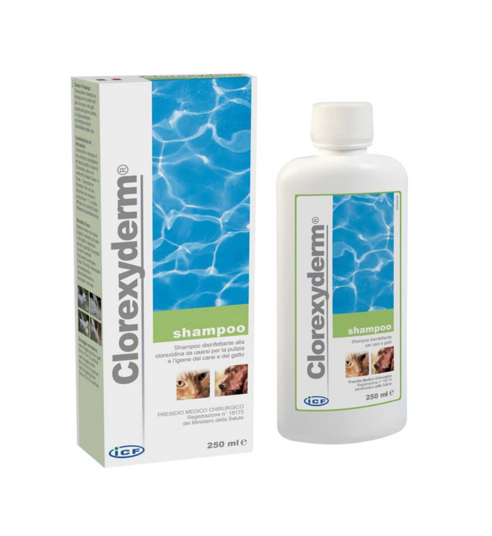 ICF CANE E GATTO CLOREXYDERM SHAMPOO DA 250 ML