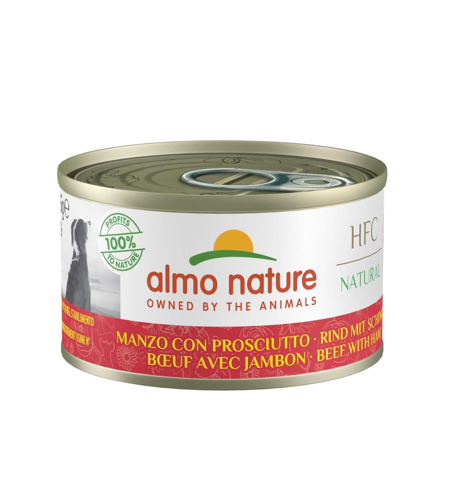 ALMO NATURE CANE CLASSIC CON MANZO E PROSCIUTTO DA 95 GR IN LATTINA