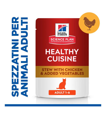 HILL'S SCIENCE PLAN GATTO ADULT HEALTY CUISINE POLLO E VERDURE DA 80 GR IN BUSTA