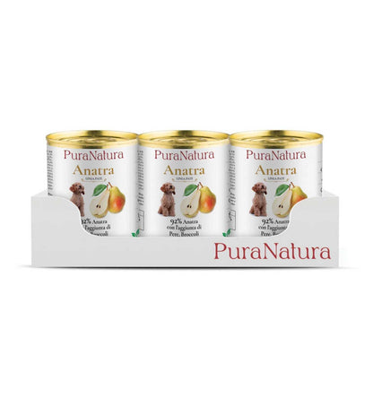 DALLA GRANA PURA NATURA CANE ADULT ANATRA E PERE  DA 400 GR IN LATTINA