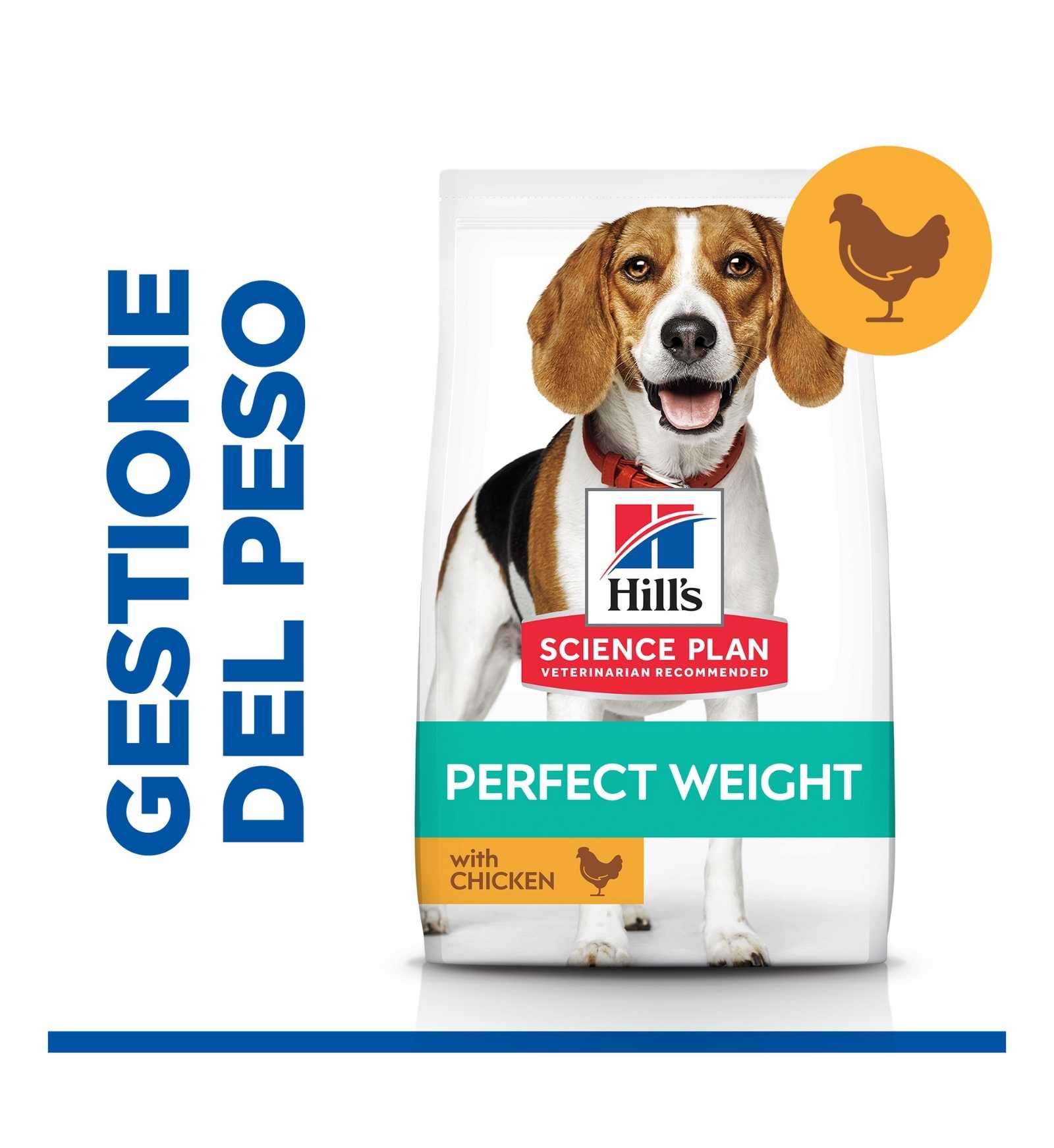 HILL'S SCIENCE PLAN CANE ADULT MEDIUM PERFECT WEIGHT AL POLLO