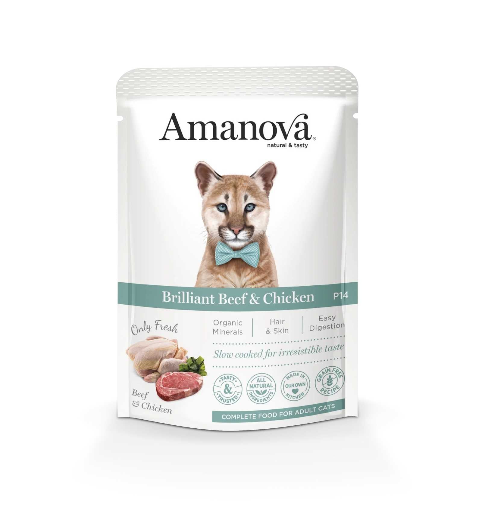 AMANOVA GATTO BRILLIANT MANZO E POLLO P14 DA 85 G IN BUSTA