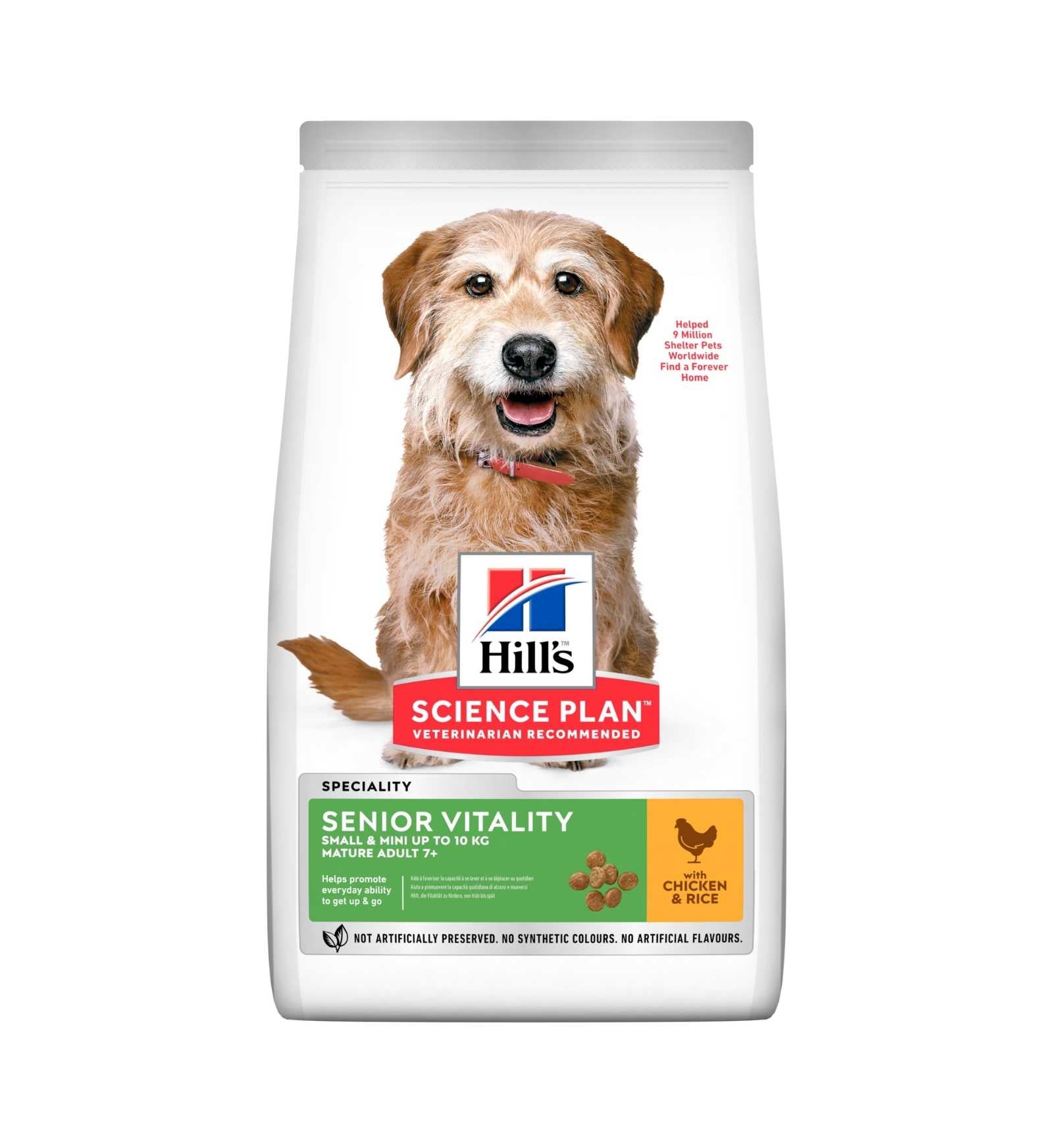 HILL'S SCIENCE PLAN CANE SENIOR VITALITY MATURE 7 + SMALL & MINI POLLO DA 1,5 KG