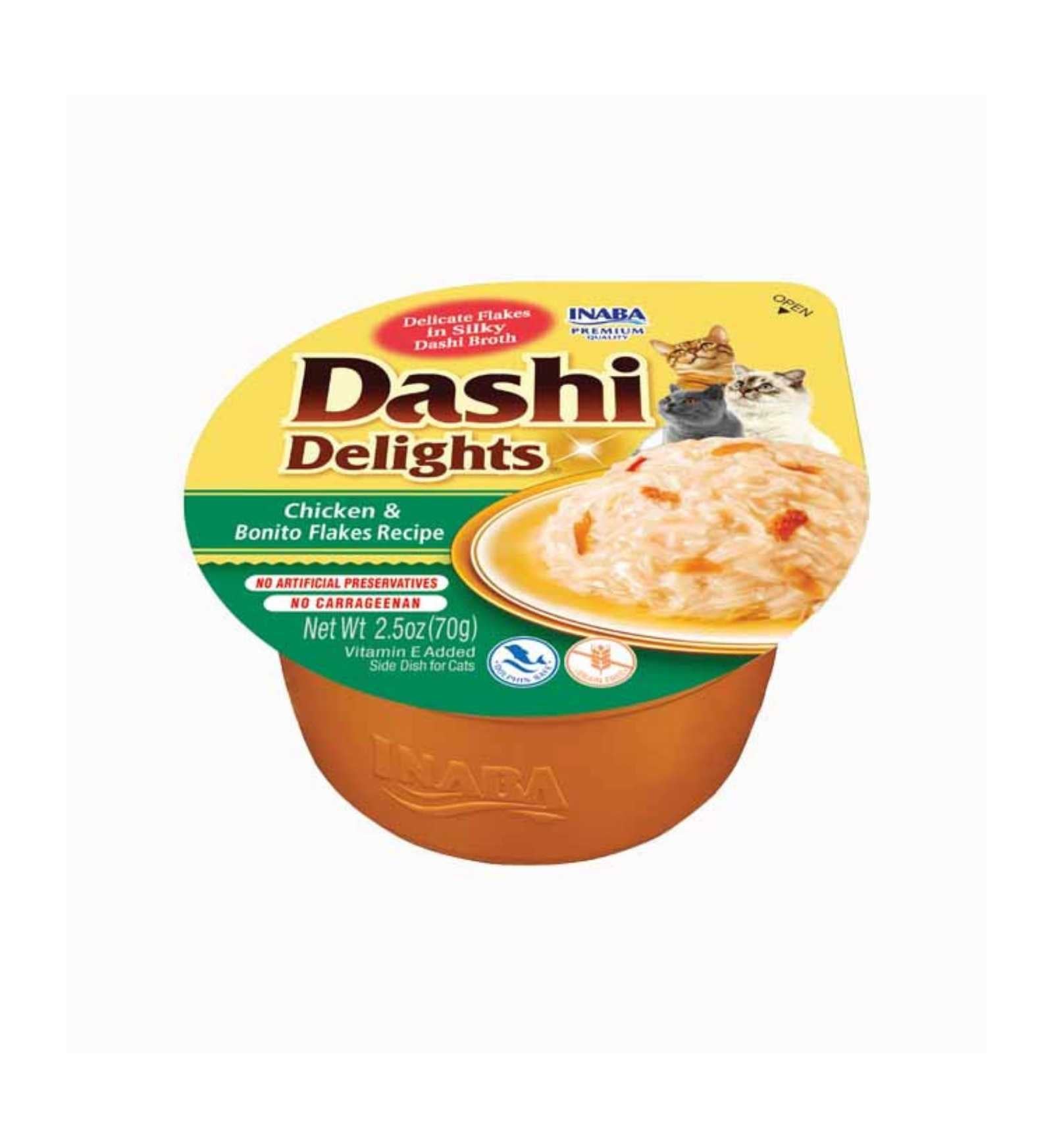 CIAO DASHI GATTO SNACK WET RICETTA FIOCCHI DI POLLO E BONITO DA 70 GR
